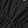 Combinaison noire avec ceinture latérale pour femmes Tina