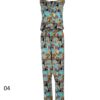 Combinaison fleurie avec ceinture latérale pour femmes Bita