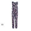 Combinaison fleurie avec ceinture latérale pour femmes Bita