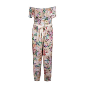 Combinaison fleurie avec ceinture latérale pour femmes Laya