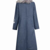 Manteau Croisé en Laine pour Femmes avec Col en Fourrure – Élégant & Chaud