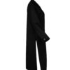 Manteau en coton à double boutonnage pour femmes – Noir, chaud et élégant