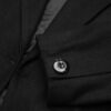 Manteau en coton à double boutonnage pour femmes – Noir, chaud et élégant