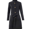 Manteau en coton d'hiver avec ceinture latérale pour femmes – Fonctionnel et à la mode