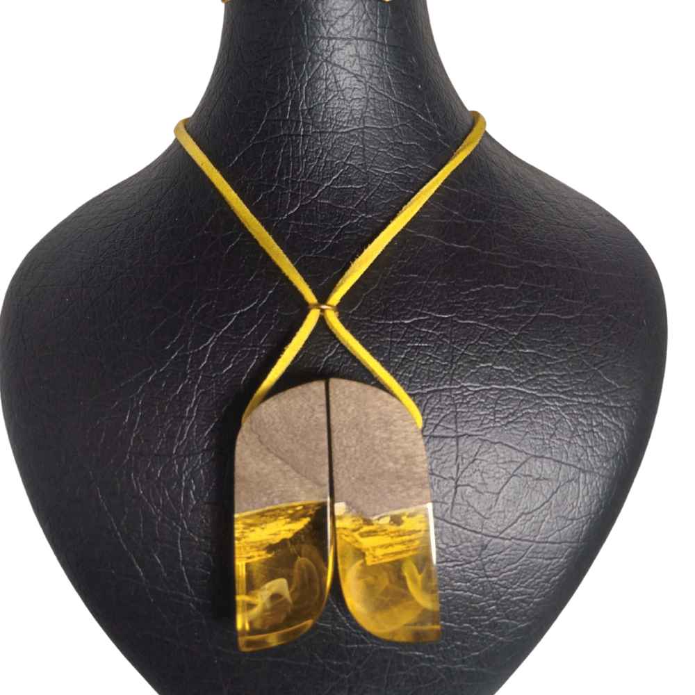 Collier Bois & Résine Artisanal Style Audacieux Kooh
