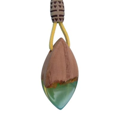 Collier Bois & Résine Artisanal Style Audacieux Pars