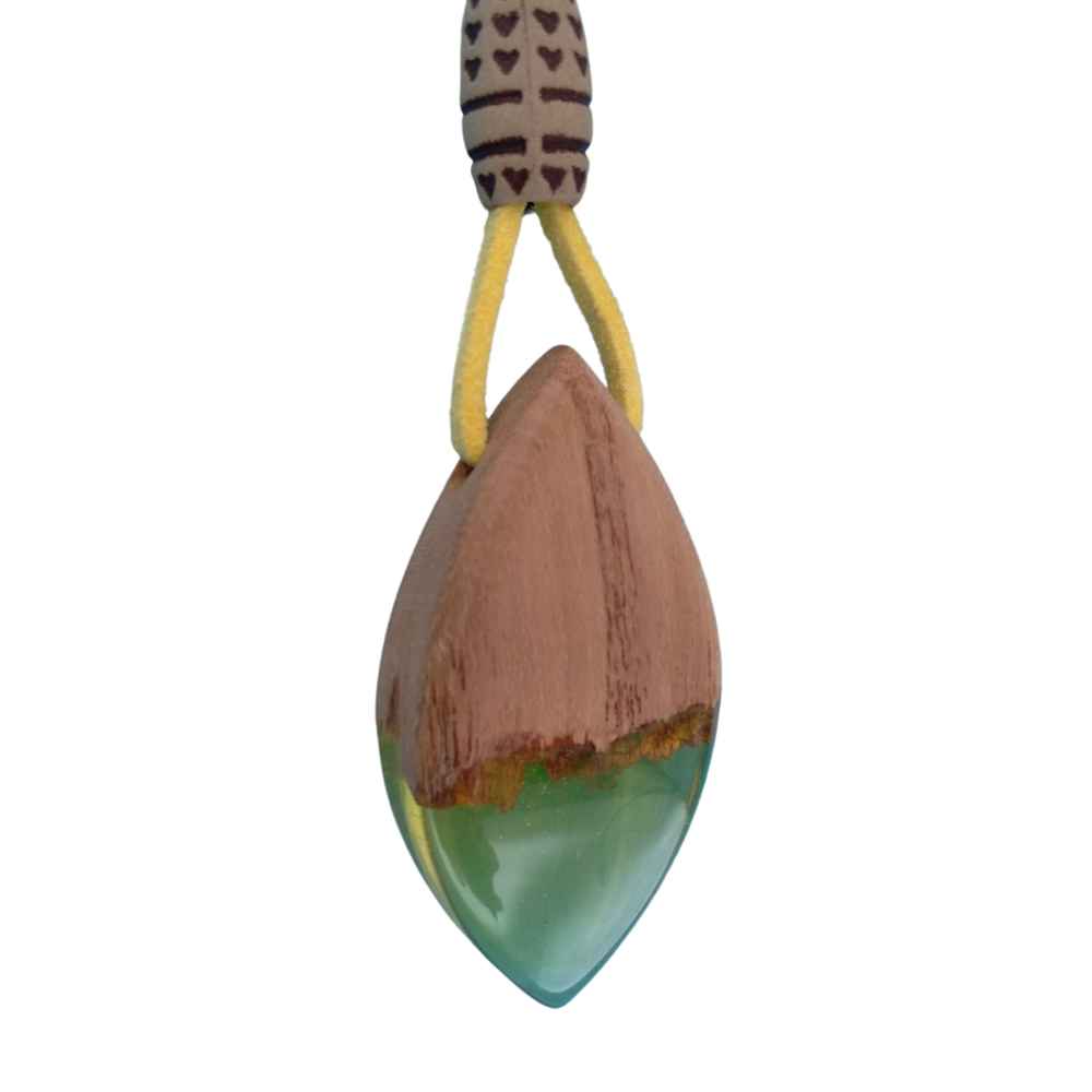 Collier Bois & Résine Artisanal Style Audacieux Pars