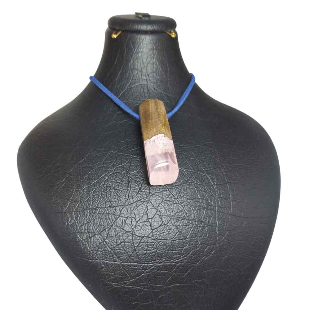 Collier Bois & Résine Artisanal Style Audacieux Neige