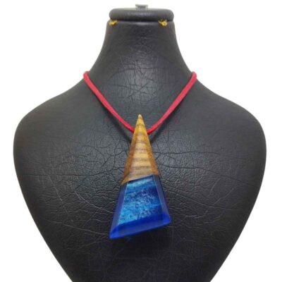 Collier Bois & Résine Artisanal Style Audacieux Tiare