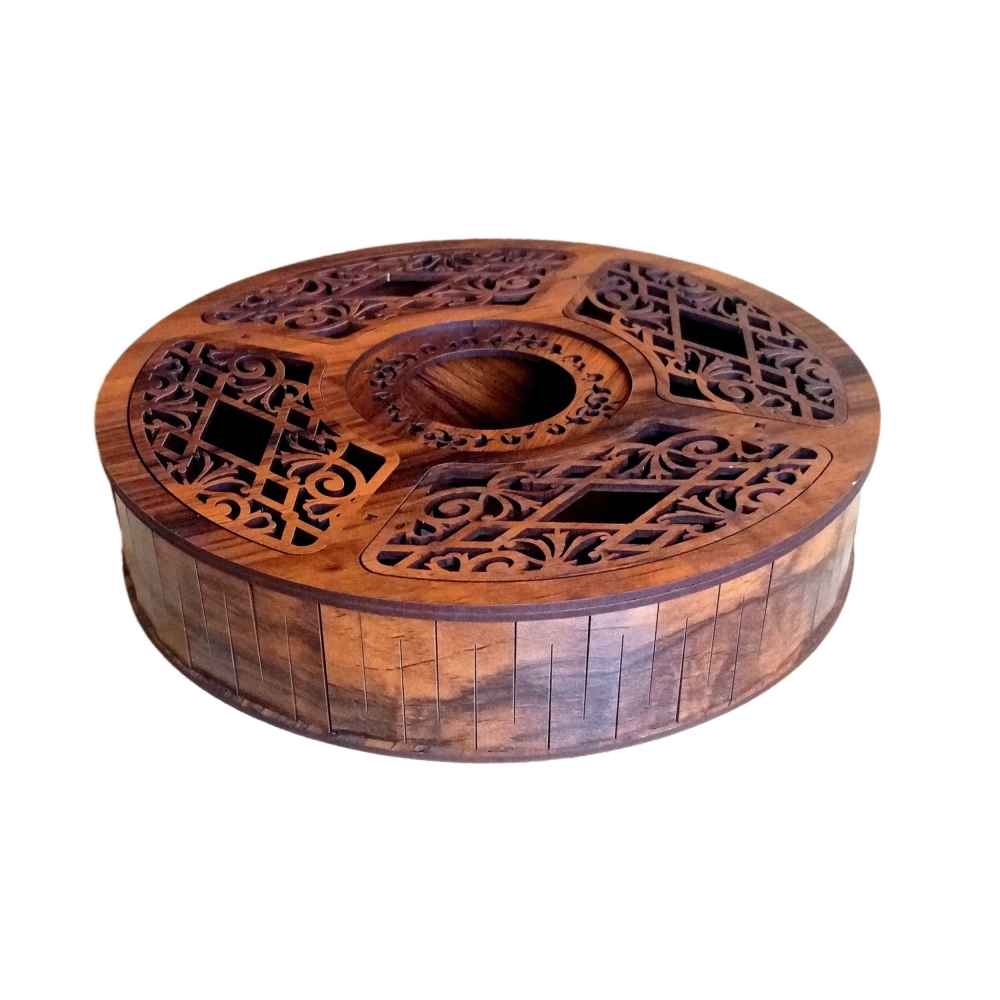 Boîte de Rangement pour Sachets de Thé en Bois avec Chauffe-Sachet Farideh