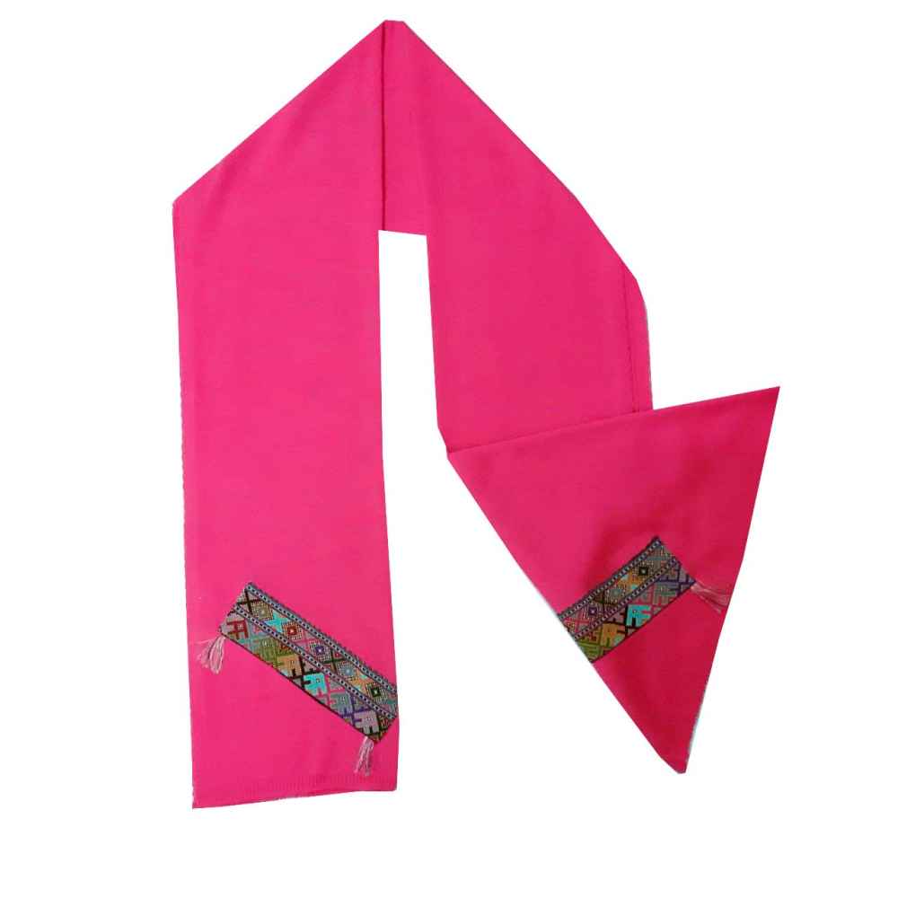 Châle Baloutche Brodé pour Femme Rose