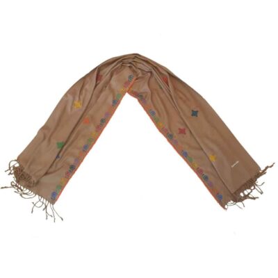 Châle Baloutche Brodé pour Femme Marron