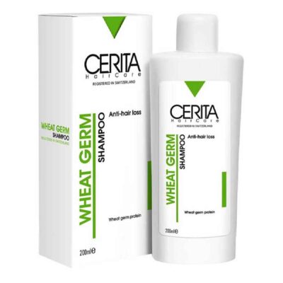 Shampooing au germe de blé Cerita Anti-chute – Nourrit le cuir chevelu, réduit la chute des cheveux (Pack de 2)