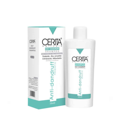 Shampooing antipelliculaire Cerita pour cheveux gras – Contrôle les pellicules, apaise le cuir chevelu (Pack de 2)