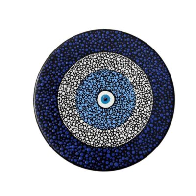 Assiette Décorative en Céramique Peinte à la Main Art Pointillé Cheshm Nazar