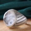 Bague en argent Dur-e Najaf persane pour hommes Élégance Ahmad