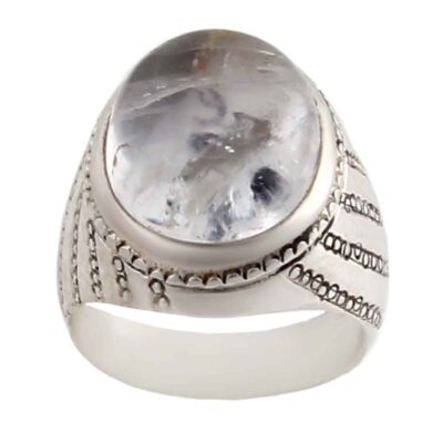 Bague en argent Dur-e Najaf persane pour hommes Élégance Ahmad