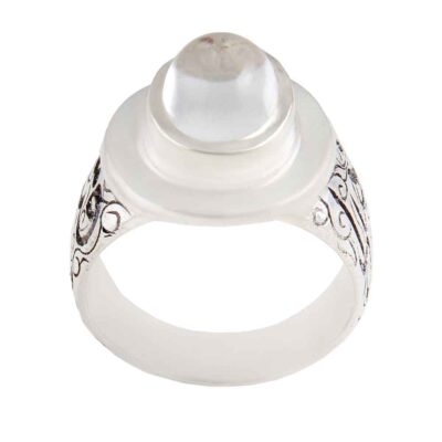 Bague en argent Dur-e Najaf persane pour hommes Élégance Arman