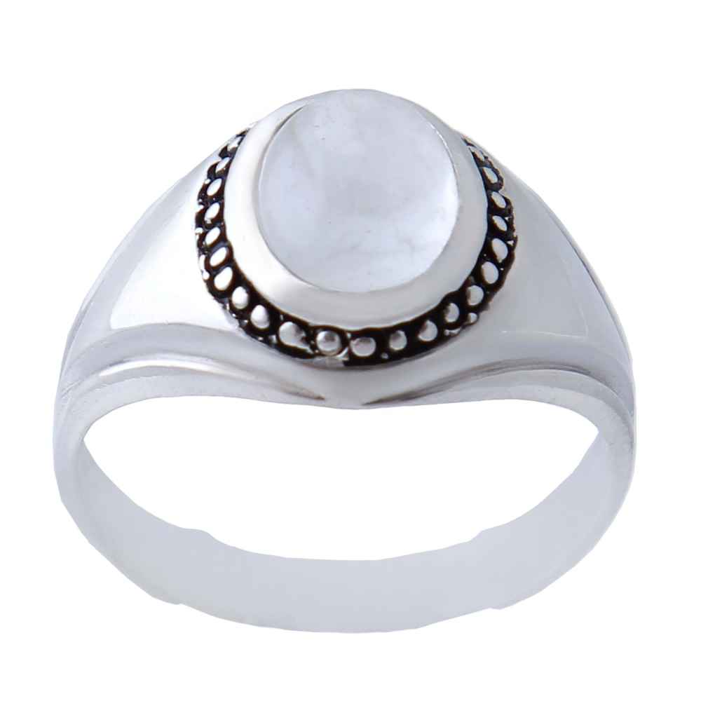 Bague en argent Dur-e Najaf persane pour hommes Élégance Basir