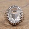 Bague en argent Dur-e Najaf persane pour hommes Élégance Emad