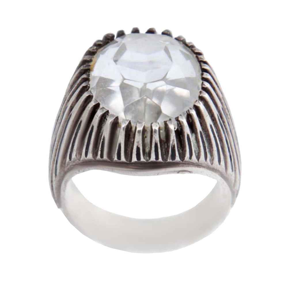 Bague en argent Dur-e Najaf persane pour hommes Élégance Emad