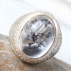 Bague en argent Dur-e Najaf persane pour hommes Élégance Iman