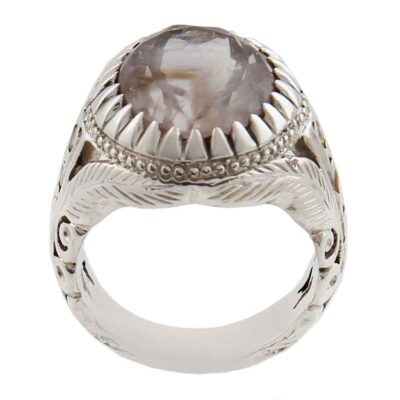 Bague en argent Dur-e Najaf persane pour hommes Élégance Milad