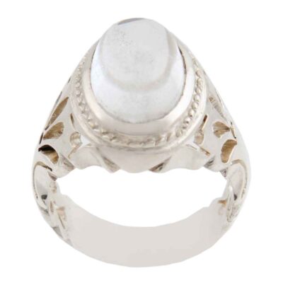 Bague en argent Dur-e Najaf persane pour hommes Élégance Sepehr