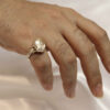 Bague en argent Dur-e Najaf pour hommes Engagement Vahab