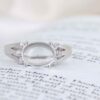 Bague en argent Dur-e Najaf pour femmes Engagement Bliss Hoora