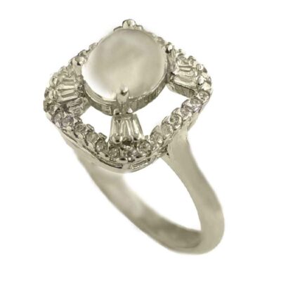 Bague en argent Dur-e Najaf pour femmes Engagement Bliss Leili