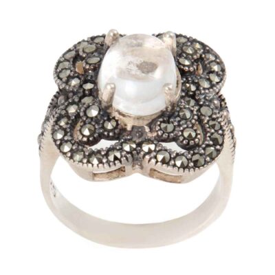 Bague en argent Dur-e Najaf pour femmes Artisan Yeganeh