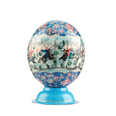 Œuf d’autruche décoratif persan peint à la main – Sucre