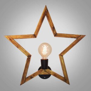 Applique murale en bois – Style moderne et minimaliste, esthétique cosy G4