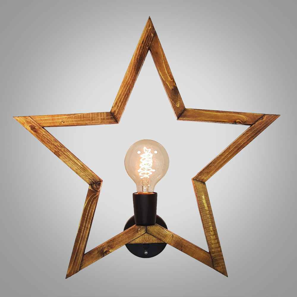 Applique murale en bois – Style moderne et minimaliste, esthétique cosy G4
