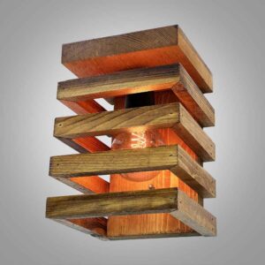 Applique murale en bois – Style moderne et minimaliste, esthétique cosy G9