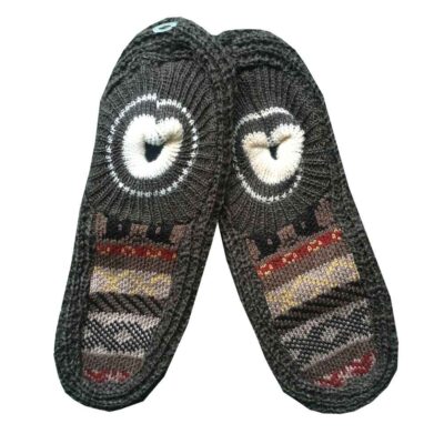Pantoufles en crochet pour femmes en fibre acrylique tricotée Traditionnelle