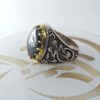 Bague en Argent Hématite Islamique Pierre Précieuse Hadid pour Hommes 7 Jalaleh