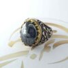 Bague en Argent Hématite Islamique Pierre Précieuse Hadid pour Hommes 7 Jalaleh