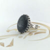 Bague en Argent Hématite Islamique Pierre Précieuse Hadid pour Hommes Ayatulkorsi