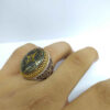 Bague en Argent Hématite Islamique Pierre Précieuse Hadid pour Hommes Khati