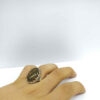 Bague en Argent Hématite Islamique Pierre Précieuse Hadid pour Hommes Latif