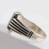 Bague en Argent Hématite Islamique Pierre Précieuse Hadid pour Hommes Milad