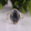 Bague en Argent Hématite Islamique Pierre Précieuse Hadid pour Hommes Raya