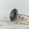 Bague en Argent Hématite Islamique Pierre Précieuse Hadid pour Hommes Vaman Yataqalah