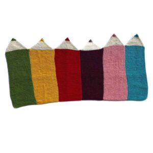 Tapis de sol macramé bohème tissé à la main – Design Crayon