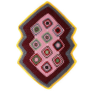 Tapis de sol macramé bohème tissé à la main – Motif Torkaman
