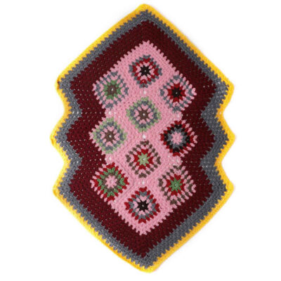 Tapis de sol macramé bohème tissé à la main – Motif Torkaman