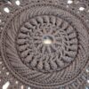 Tapis de sol macramé bohème tissé à la main – Design Fleur de Soleil