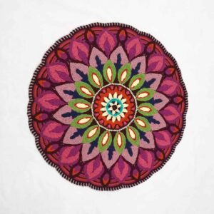 Tapis de sol macramé bohème tissé à la main – Design Kian